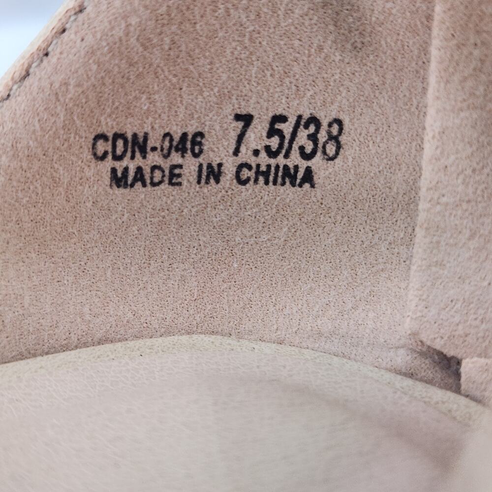 NIB Chinese Laundry Z-Celly Nubuck Beige Round Toe Platform Zip up 7.5 US 38 EU - Picture 3 of 15